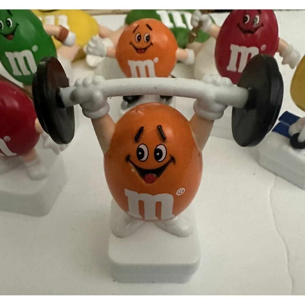 M&M's Lot 10 Square Sport Skiing, Skating, Hockey Olympic Torch & Plush 1991